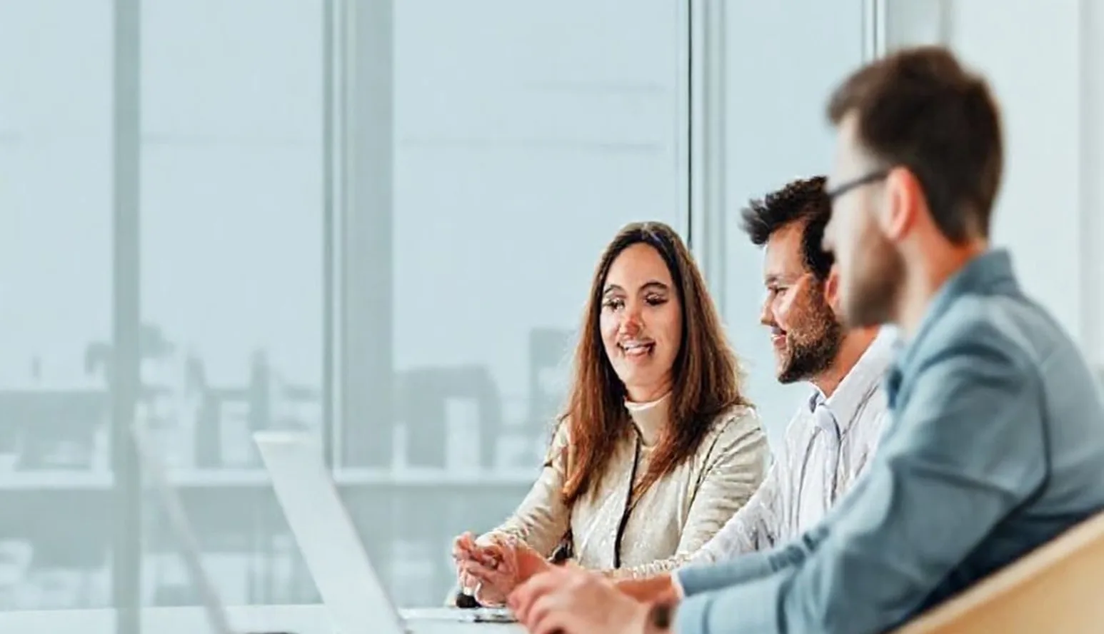 Modern strategy session with data analysis